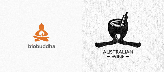 40 diseños de Logos con espacios negativos